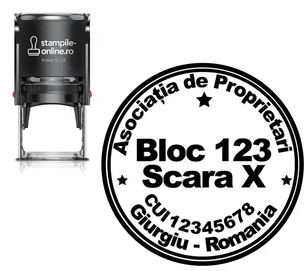 Stampila stampile-online.ro asociatie 30mm rotunda
