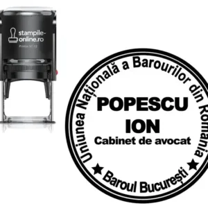 Stampila stampile-online.ro cabinet de avocat 30mm rotunda