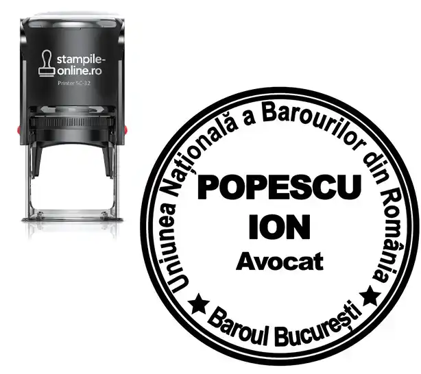 stampila stampile-online.ro avocat rotunda 30mm