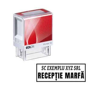 Stampila Firma Dreptunghiulara 38x14mm Receptie Marfa