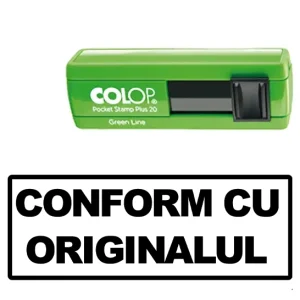 stampila de buzunar conform cu originalul