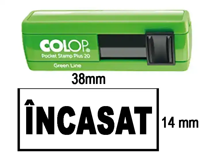 stampila de buzunar incasat, stampila incasat 38x14, stampila incasat compacta, stampila portabila incasat, stampila incasat documente