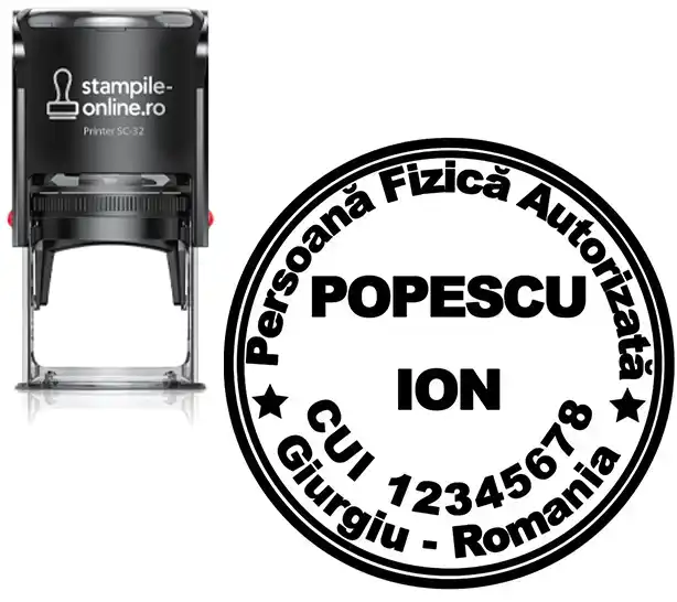 STAMPILA DE BIROU PERSOANA FIZICA AUTORIZATA PFA