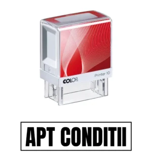 Stampila de birou APT CONDITII 14x38mm