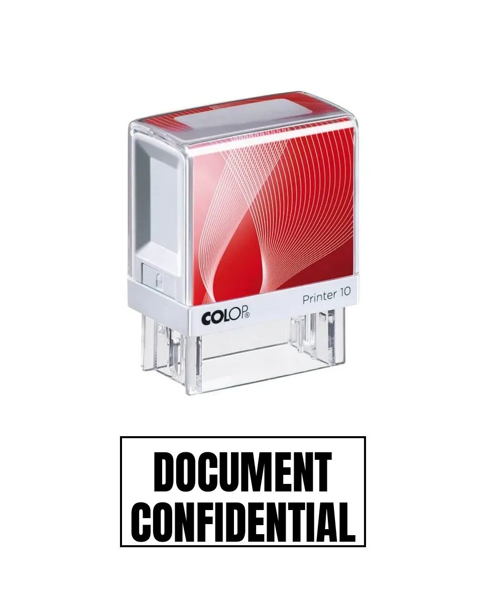Stampila de birou DOCUMENT CONFIDENTIAL 14x38mm