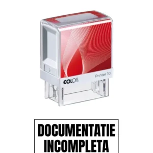 Stampila de birou DOCUMENTATIE INCOMPLETA 14x38mm
