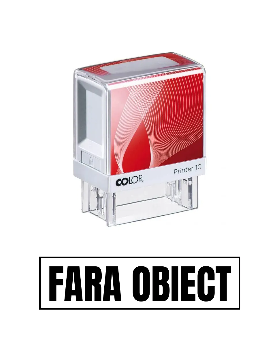 Stampila de birou FARA OBIECT 14x38mm