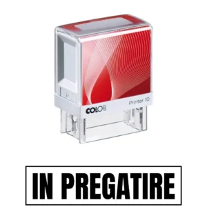 Stampila de birou IN PREGATIRE 14x38mm