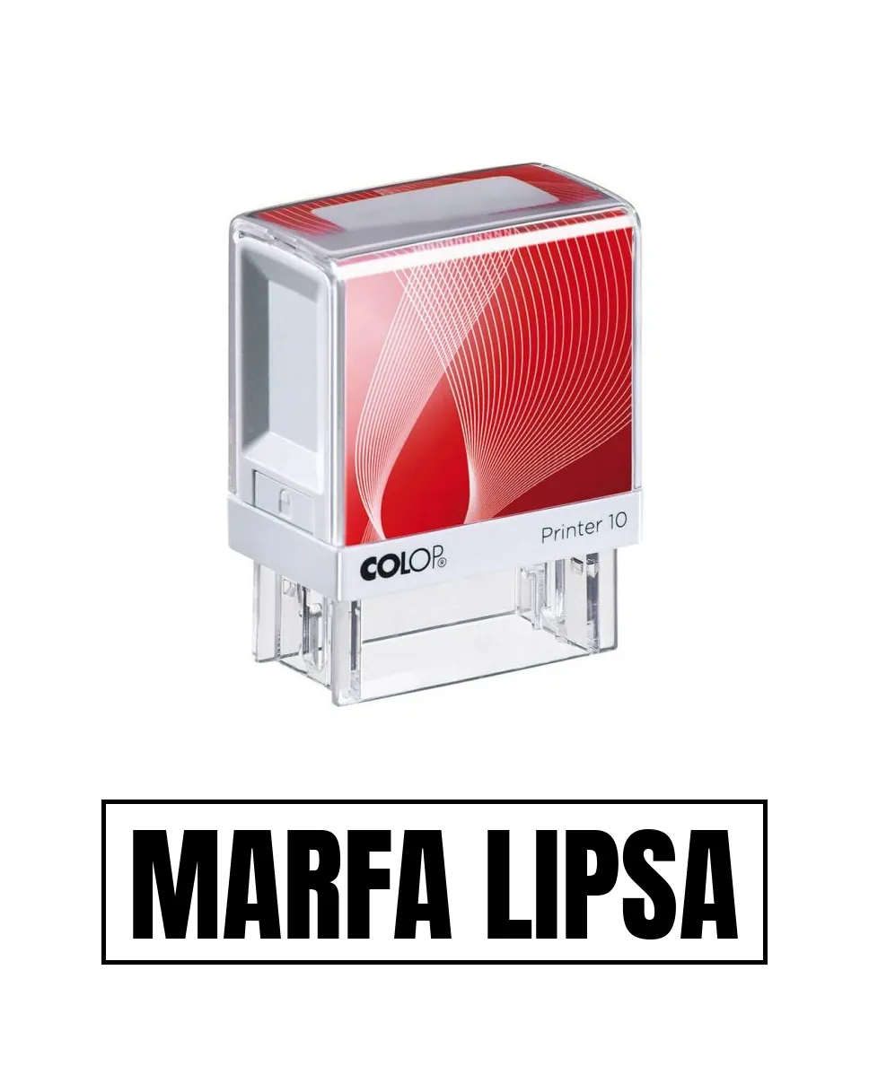 Stampila de birou MARFA LIPSA 14x38mm