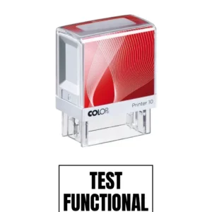 Stampila de birou TEST FUNCTIONAL 14x38mm