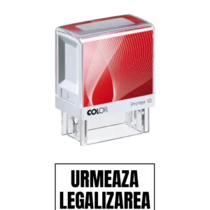Stampila de birou URMEAZA LEGALIZAREA 14x38mm