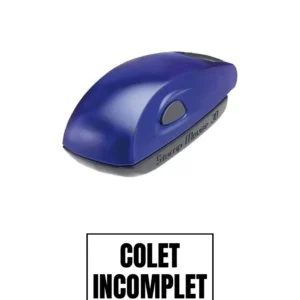 Stampila de buzunar COLET INCOMPLET 14x38mm