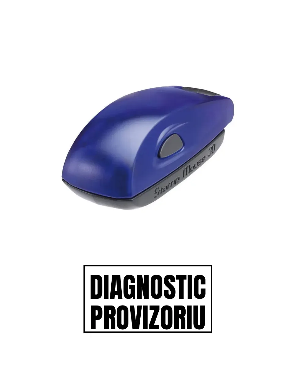 Stampila de buzunar DIAGNOSTIC PROVIZORIU 14x38mm