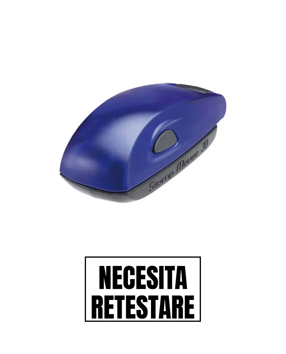 Stampila de buzunar NECESITA RETESTARE 14x38mm
