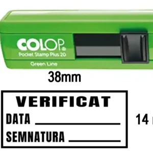 stampila de buzunar verificat 38x14 mm amprenta stampila colop verificat buzunar stampila compacta verificat text standard