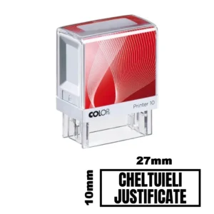 Stampila CHELTUIELI JUSTIFICATE de birou 27x10mm