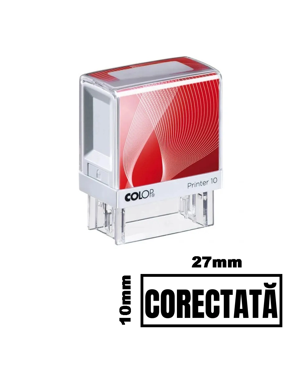 Stampila CORECTATA de birou 27x10mm
