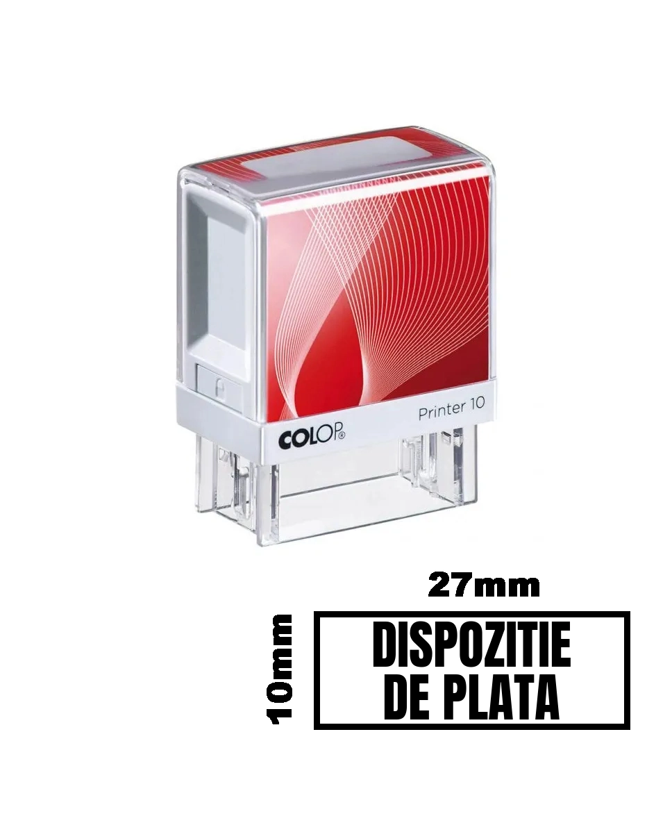 Stampila DISPOZITIE DE PLATA de birou 27x10mm