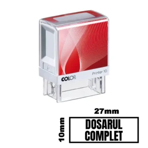 Stampila DOSARUL COMPLET de birou 27x10mm