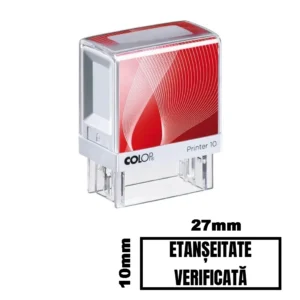 Stampila ETANSEITATE VERIFICATA de birou 27x10mm