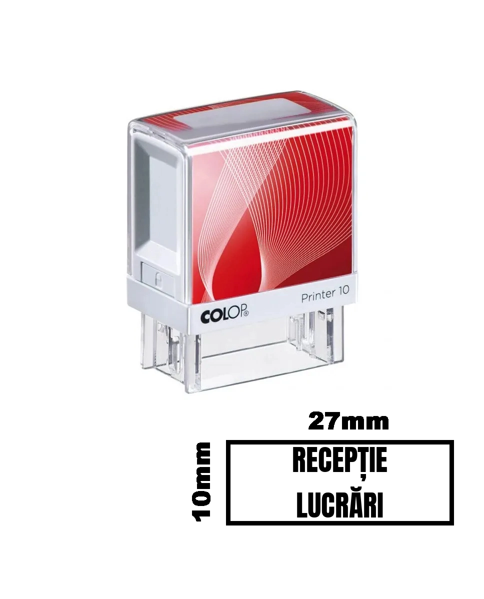 Stampila RECEPTIE LUCRARI de birou 27x10mm