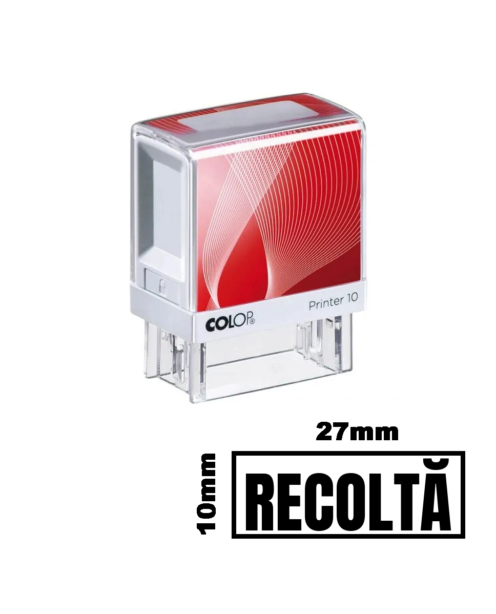 Stampila RECOLTA de birou 27x10mm