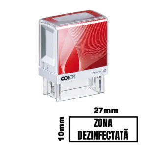 Stampila ZONA DEZINFECTATA de birou 27x10mm
