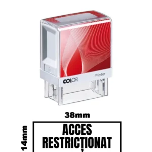 Stampila DE BIROU ACCES RESTRICTIONAT de birou 38x14mm
