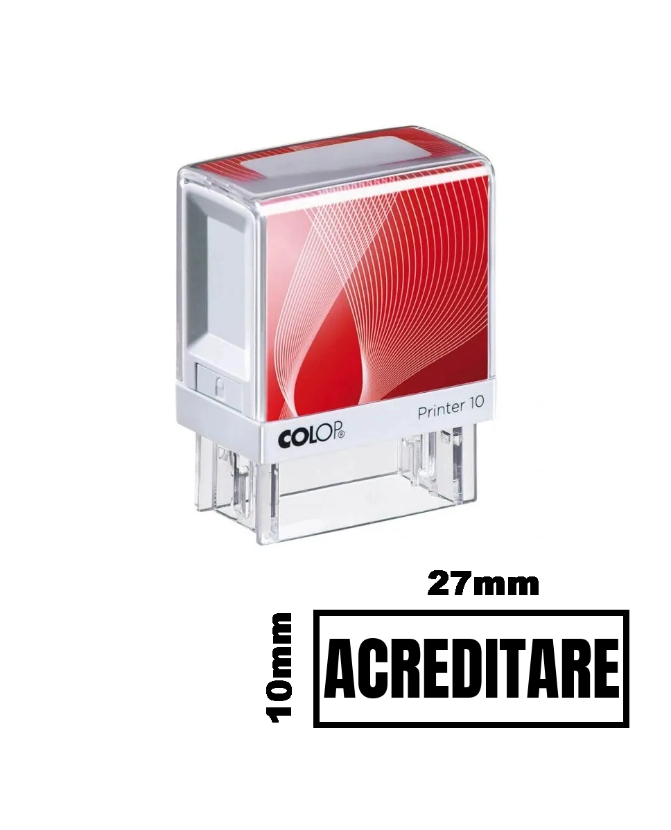 Stampila ACREDITARE de birou 27x10mm