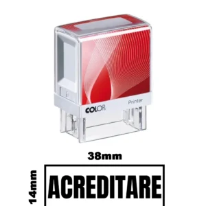 Stampila DE BIROU ACREDITARE de birou 38x14mm