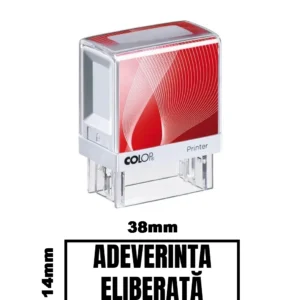 Stampila DE BIROU ADEVERINTA ELIBERATA de birou 38x14mm