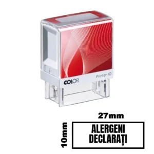 Stampila ALERGENI DECLARATI de birou 27x10mm