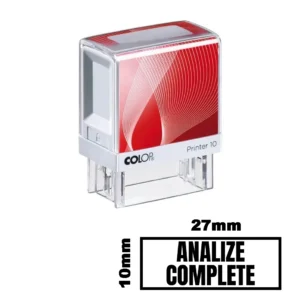 Stampila ANALIZE COMPLETE de birou 27x10mm