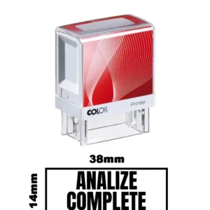 Stampila DE BIROU ANALIZE COMPLETE de birou 38x14mm