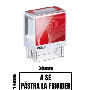 Stampila DE BIROU A SE PASTRA LA FRIGIDER de birou 38x14mm