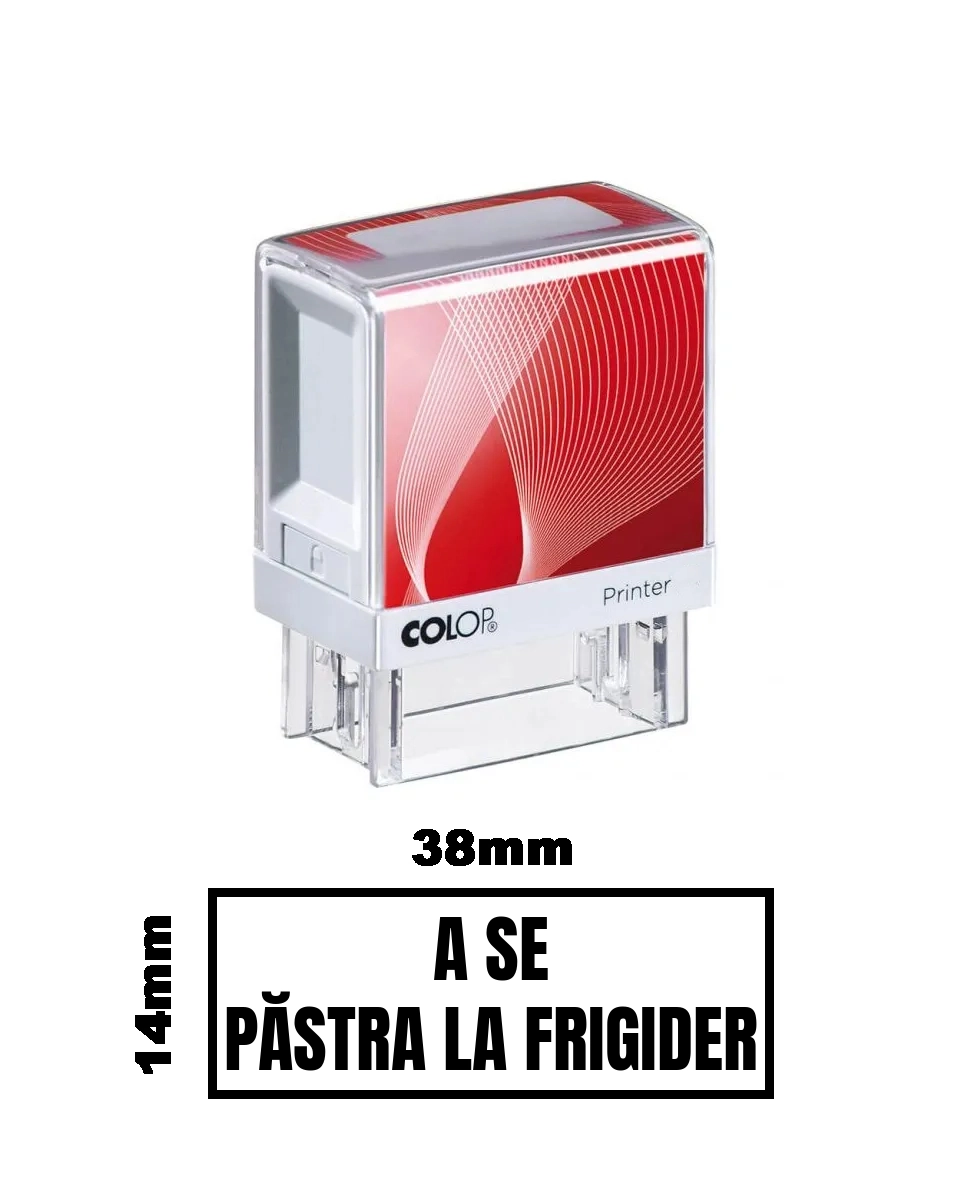 Stampila DE BIROU A SE PASTRA LA FRIGIDER de birou 38x14mm