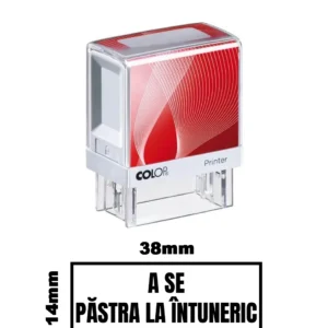 Stampila DE BIROU A SE PASTRA LA INTUNERIC de birou 38x14mm