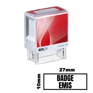 Stampila BADGE EMIS de birou 27x10mm