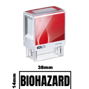 Stampila DE BIROU BIOHAZARD de birou 38x14mm