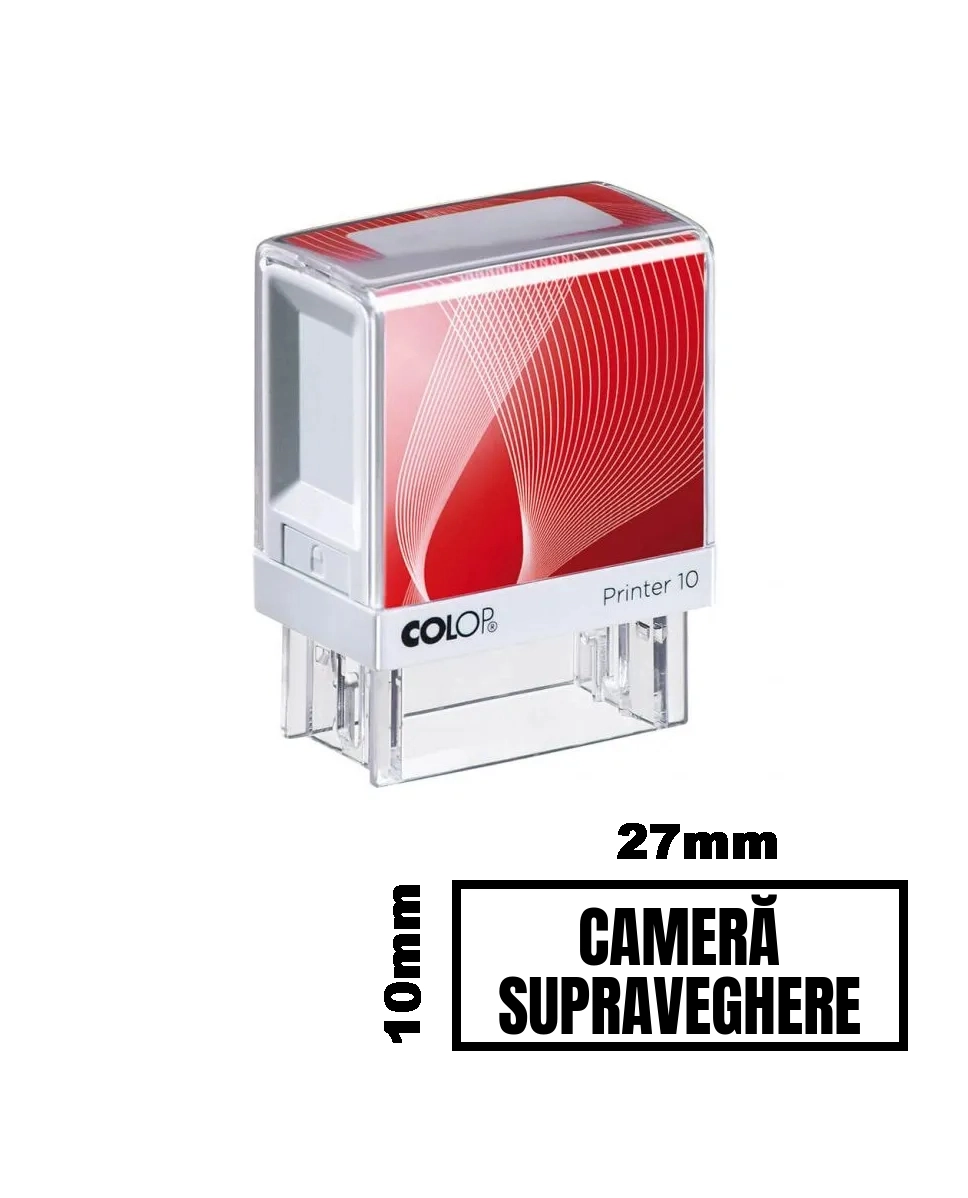 Stampila CAMERA SUPRAVEGHERE de birou 27x10mm