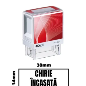 Stampila DE BIROU CHIRIE INCASATA de birou 38x14mm