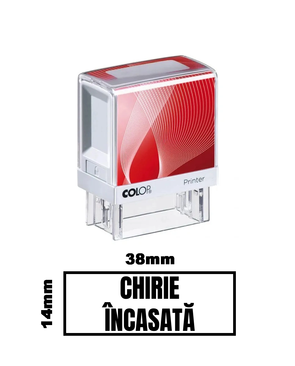Stampila DE BIROU CHIRIE INCASATA de birou 38x14mm