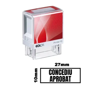 Stampila CONCEDIU APROBAT de birou 27x10mm