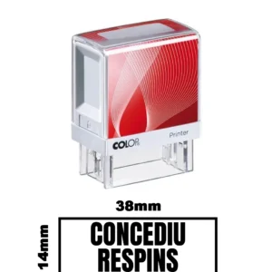Stampila DE BIROU CONCEDIU RESPINS de birou 38x14mm