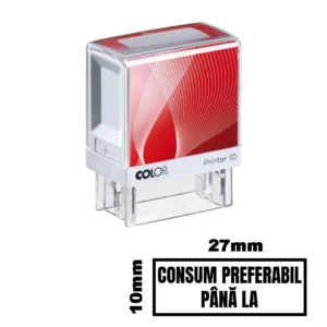 Stampila CONSUM PREFERABIL PANA LA de birou 27x10mm