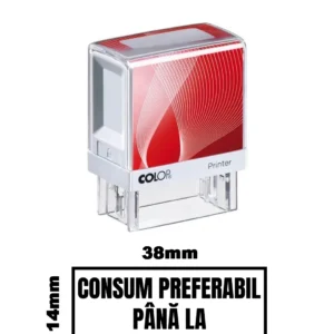 Stampila DE BIROU CONSUM PREFERABIL PANA LA de birou 38x14mm