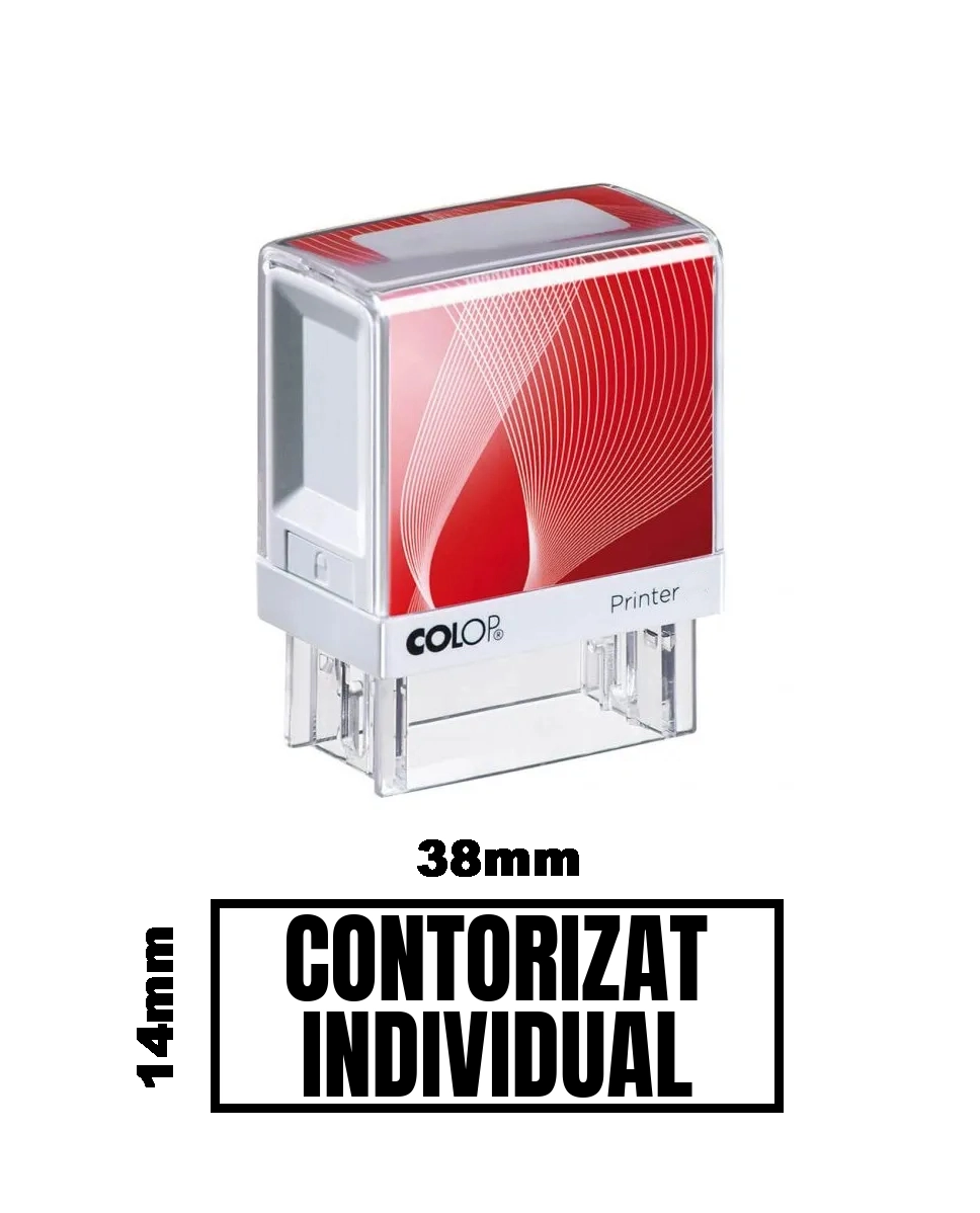 Stampila DE BIROU CONTORIZAT INDIVIDUAL de birou 38x14mm