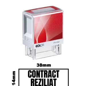 Stampila DE BIROU CONTRACT REZILIAT de birou 38x14mm