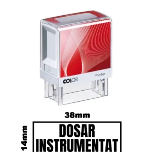 Stampila DE BIROU DOSAR INSTRUMENTAT de birou 38x14mm