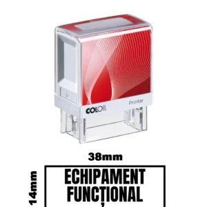 Stampila DE BIROU ECHIPAMENT FUNCTIONAL de birou 38x14mm